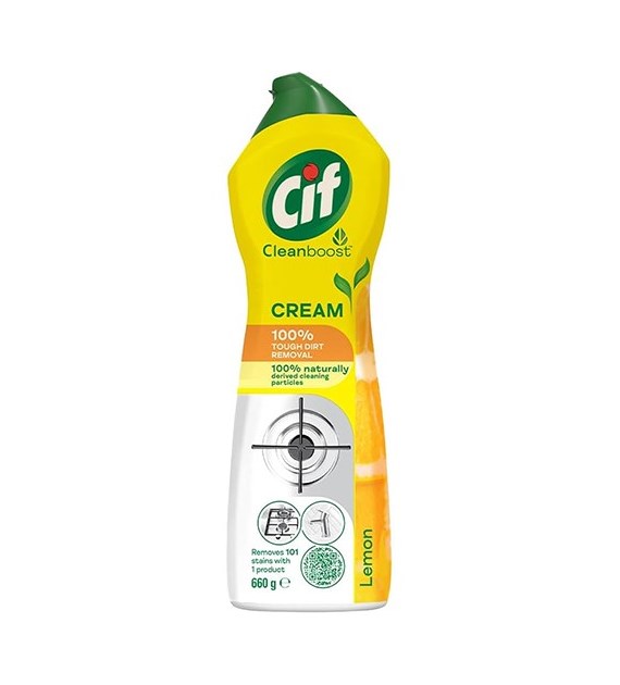 Cif Cleanboost Cream Lemon 660g