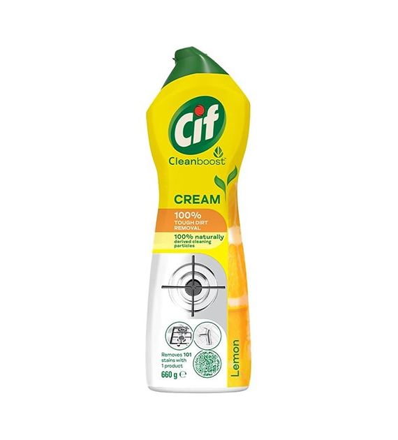 Cif Cleanboost Cream Lemon 660g
