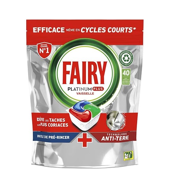 Fairy Platinum Plus Anti Terne 40szt 620g