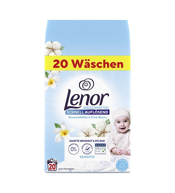 Lenor Sensitiv Baumwoll & Tiare Proszek 20p 1,2kg