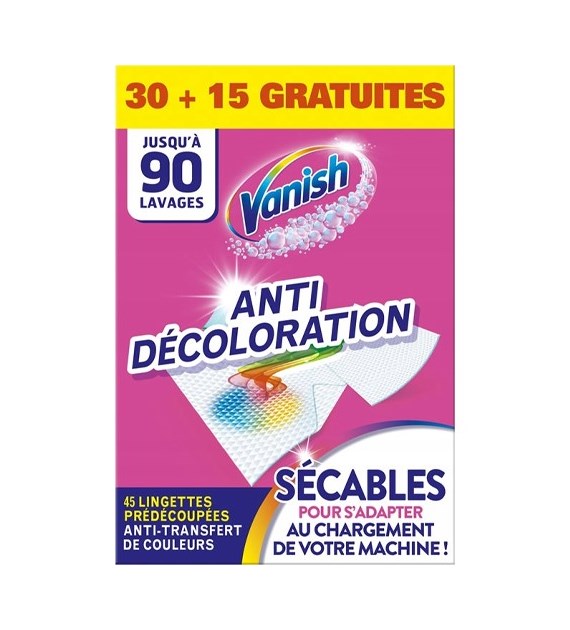 Vanish Anti Decoloration Chusteczki 45szt