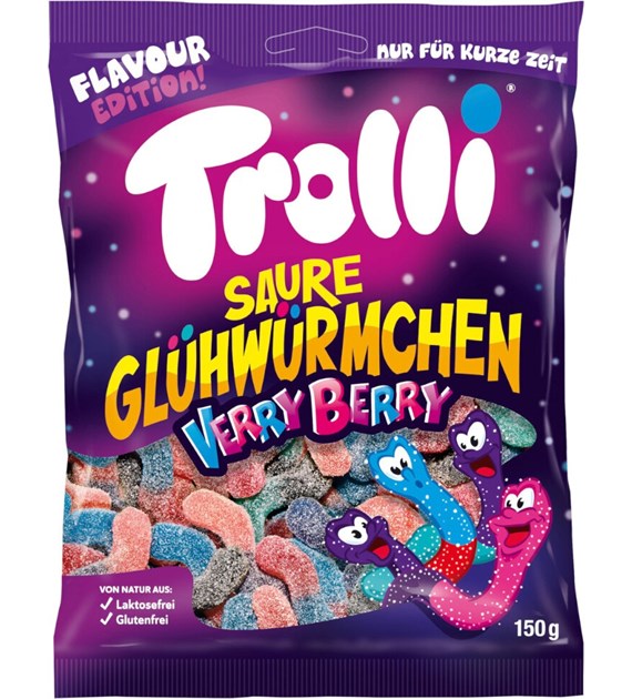 Trolli Saure Glühwürmchen Verry Berry 150g