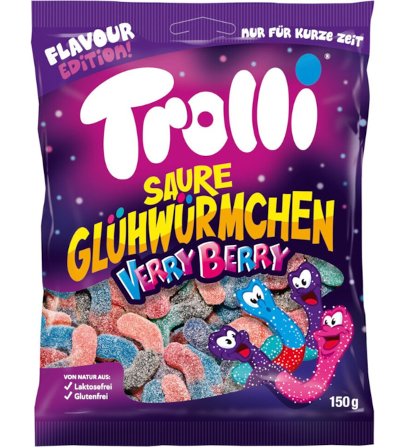 Trolli Saure Glühwürmchen Verry Berry 150g
