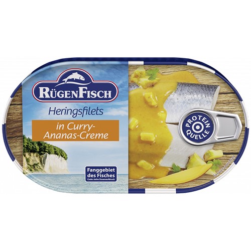 RugenFisch Heringfilets Curry-Ananas-Creme 200g