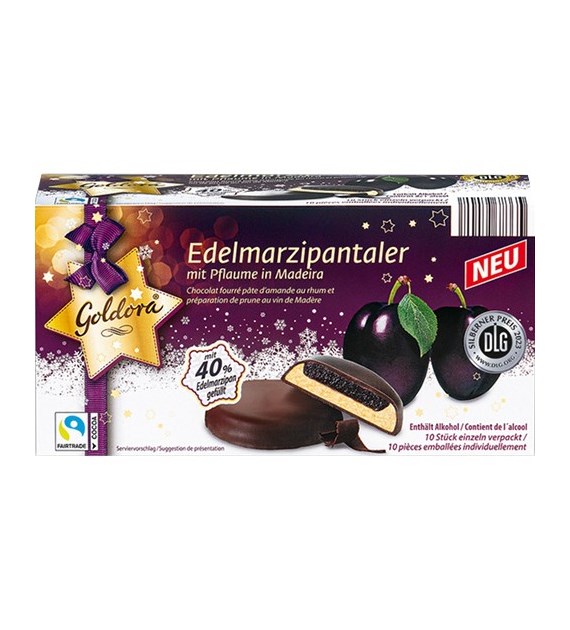 Goldora Edelmarzipantaler mit Pflaume 300g