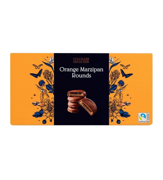 Specially Selected Orange Marzipan Rounds 300g