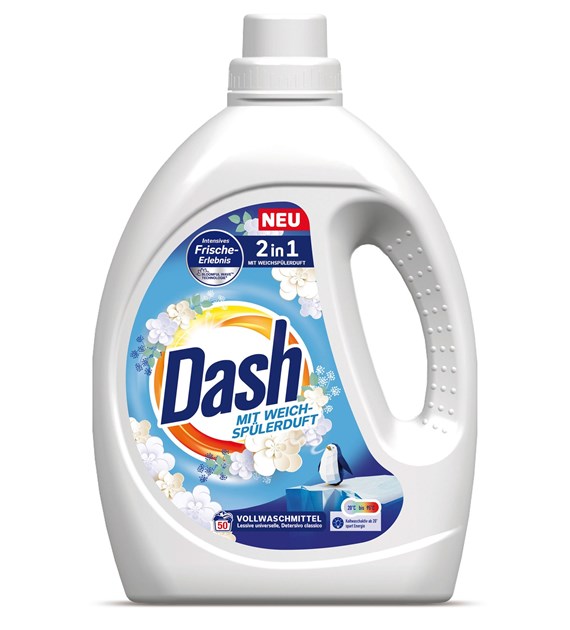 Dash Universal 2in1 mit Weichspuler Gel 50p 2,2L