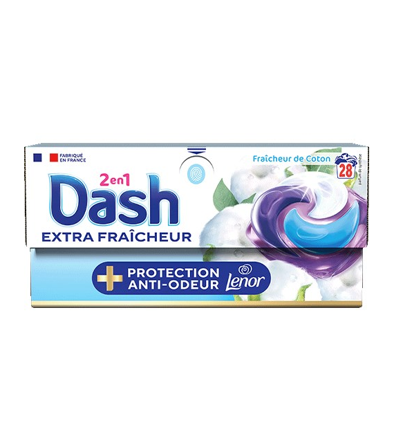 Dash 2en1 Fraicheur de Coton Kaps 28p 669g