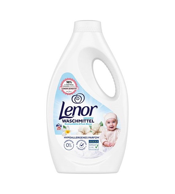 Lenor Sensitiv Baumwoll & Tiare Blume Gel 25p 1,2L