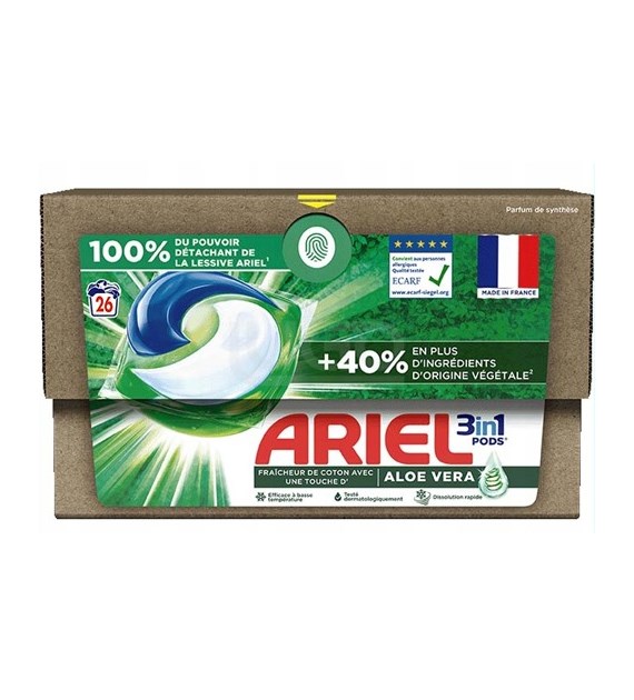 Ariel 3in1 Pods Aloe Vera 26p 647g