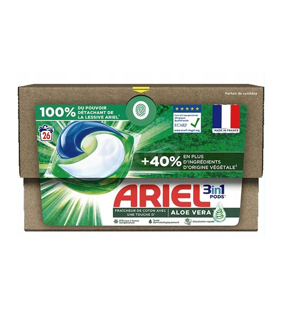 Ariel 3in1 Pods Aloe Vera 26p 647g