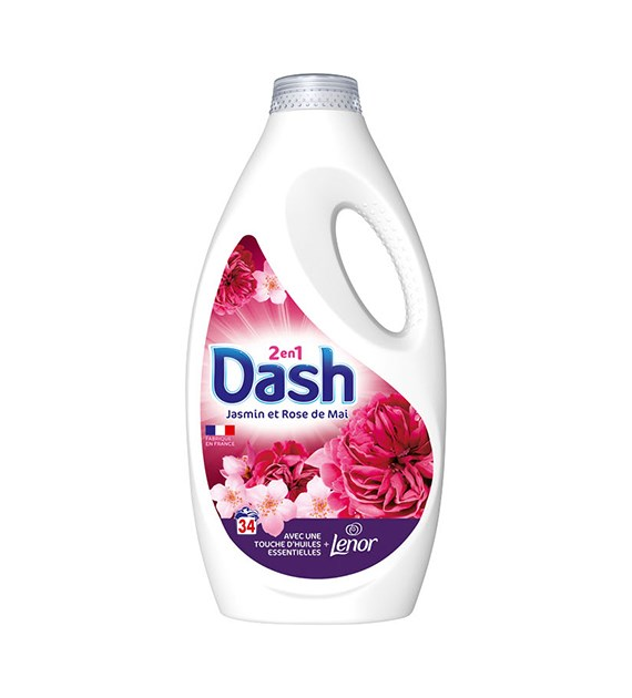 Dash 2en1 Jasmin & Rose de Mai Gel 34p 1,5L