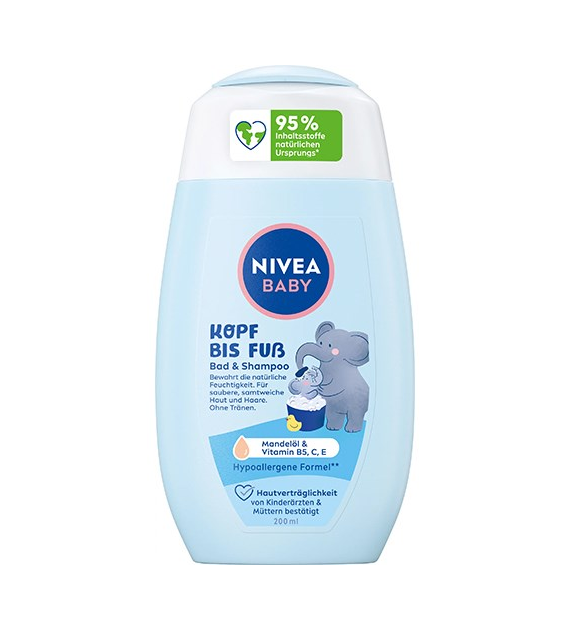Nivea Baby Kopf bis Fuss Mandelol Gel Szamp 200ml