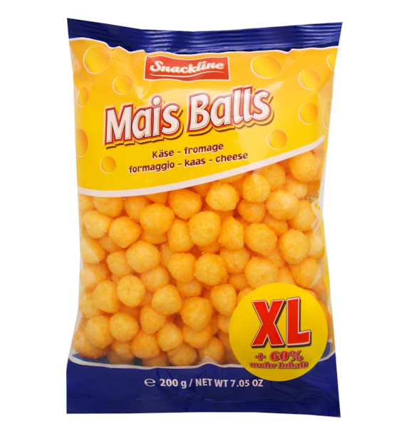 Snackline Mais Balls Kase-Fromage Chrupki 200g
