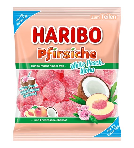 Haribo Pfirsiche White Peach Aloha 175g