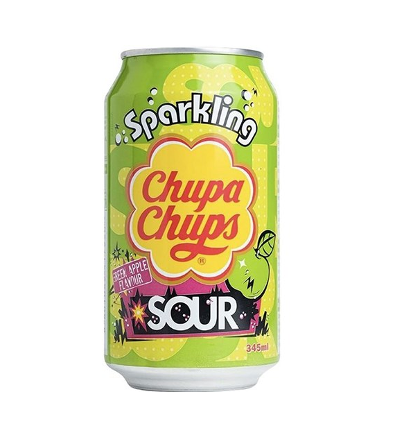 Chupa Chups Sparkling Sour Green Apple 345ml