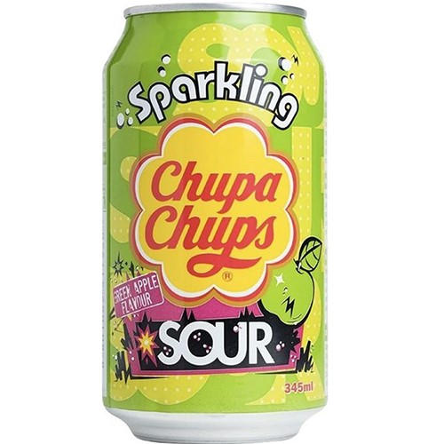 Chupa Chups Sparkling Sour Green Apple 345ml