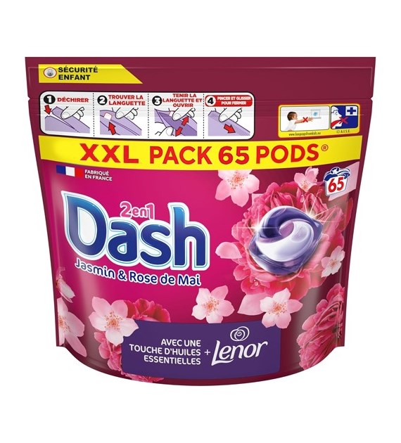 Dash 2en1 Jasmin & Rose de Mai Pods 65p 1,3kg