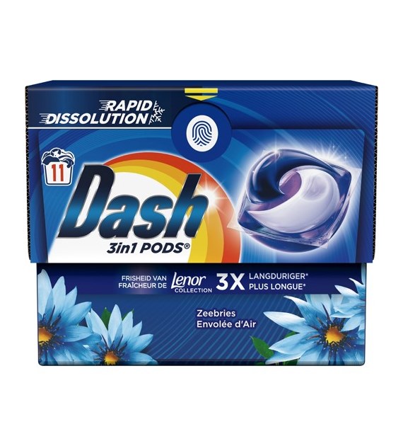 Dash 3in1 Pods Zebriees Envolee d'Air 11p 221g