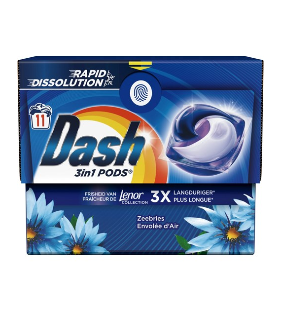 Dash 3in1 Pods Zebriees Envolee d'Air 11p 221g