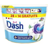 Dash 2en1 Fraicheur de Coton Pods 42p 1kg