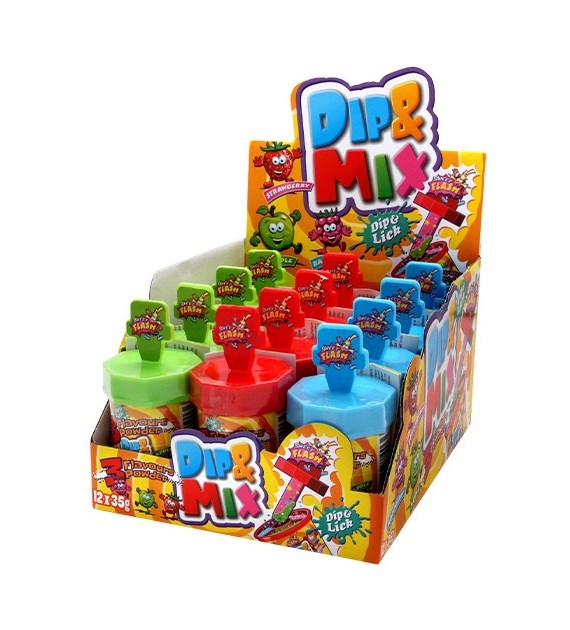 Sweet Flash Dip & Mix Lizaki 12szt 420g