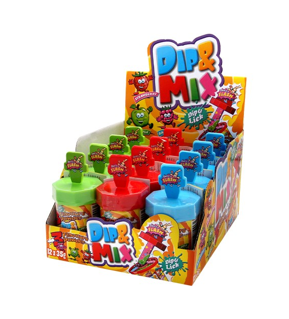 Sweet Flash Dip & Mix Lizaki 12szt 420g