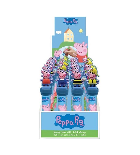 Peppa Pig Candy Tube Cukierki + Stempel 24szt 192g