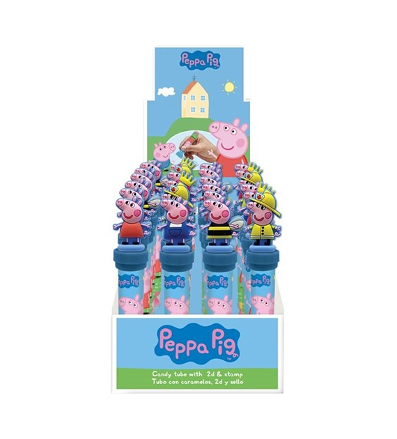Peppa Pig Candy Tube Cukierki + Stempel 24szt 192g