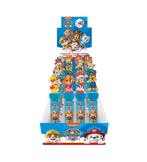 PAW Patrol Candy Tube Cukierki+Stempel 24szt 192g