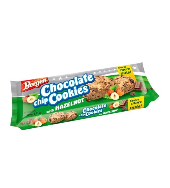 Bergen Chocolate Chip Cookies with Hazelnut 100g