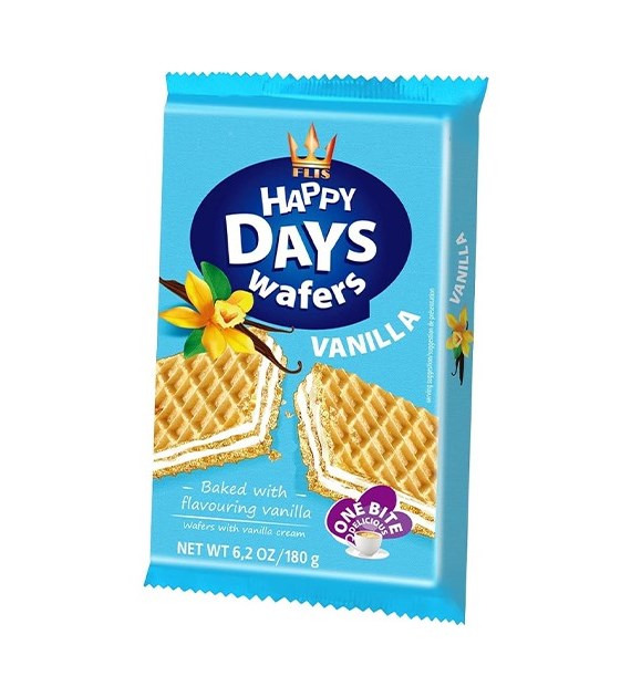 Flis Happy Days Wafers Vanilla Wafelki 180g