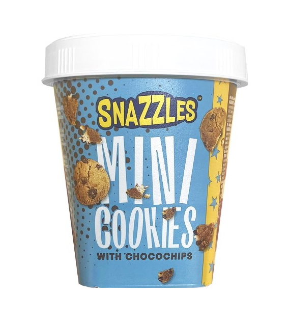 Snazzles Mini Cookies Chocochips Niebieskie 125g