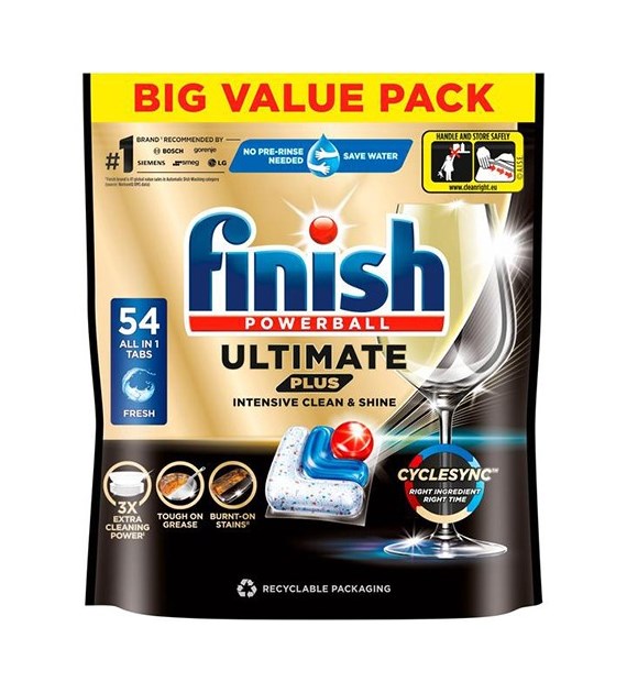 Finish Powerball Ultimate Plus Fresh 54szt 659g