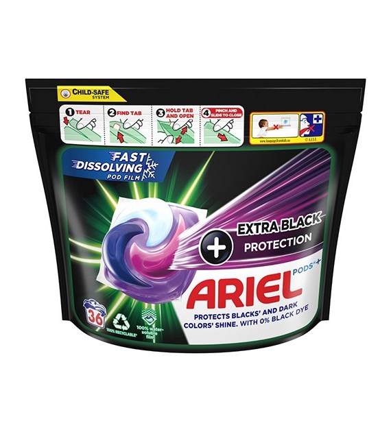 Ariel Pods+ Extra Black Protection 36p 766g