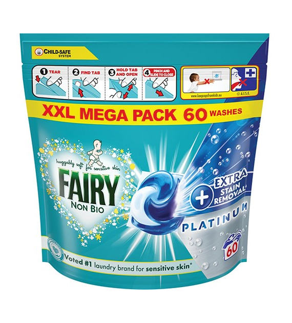 Fairy Non Bio Extra Stain Removal Kaps 60p 1,3kg