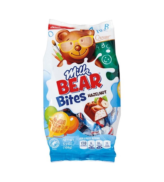 Choceur Milk Bear Bites Hazelnut Czekoladki 168g