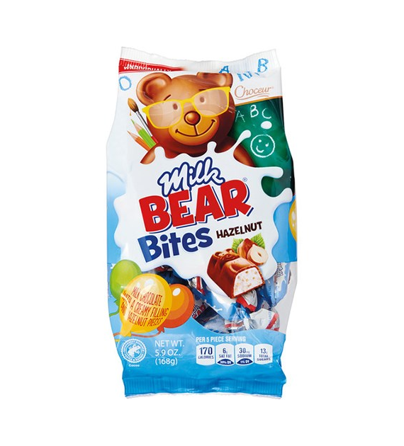 Choceur Milk Bear Bites Hazelnut Czekoladki 168g