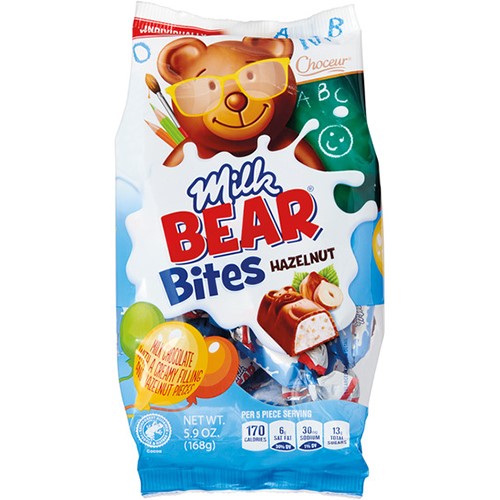 Choceur Milk Bear Bites Hazelnut Czekoladki 168g