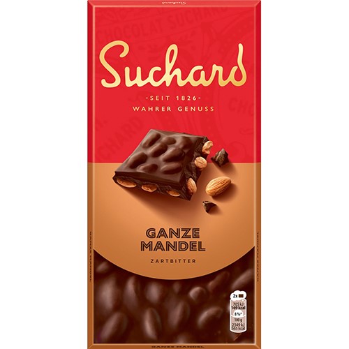 Suchard Ganze Mandel Zartbitter Czekolada 180g