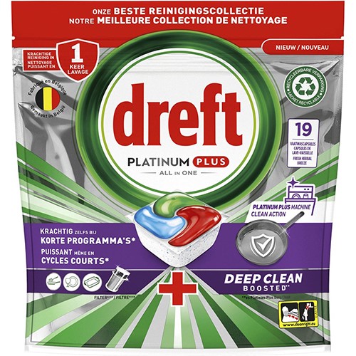 Dreft Platinum Plus All in One Herbal 19szt 295g