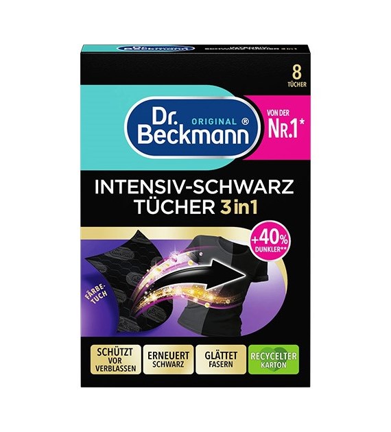 Dr.Beckmann Intensiv-Schwarz Tucher Chust 8szt