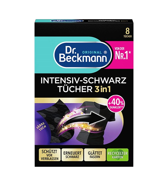Dr.Beckmann Intensiv-Schwarz Tucher Chust 8szt
