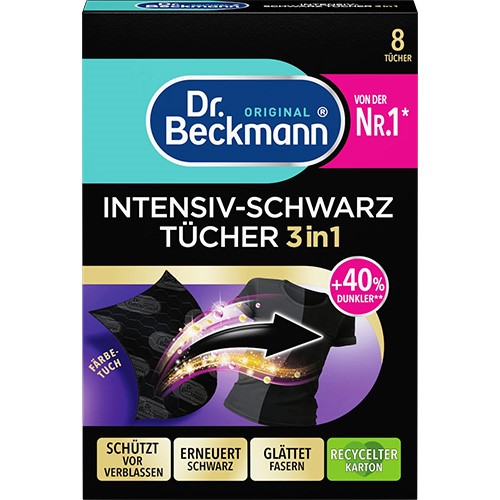 Dr.Beckmann Intensiv-Schwarz Tucher Chust 8szt