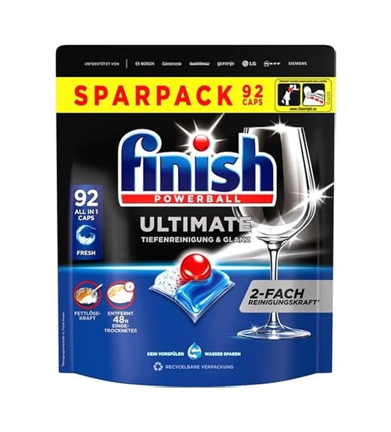 Finish Powerball Ultimate Fresh 92szt 1,1kg