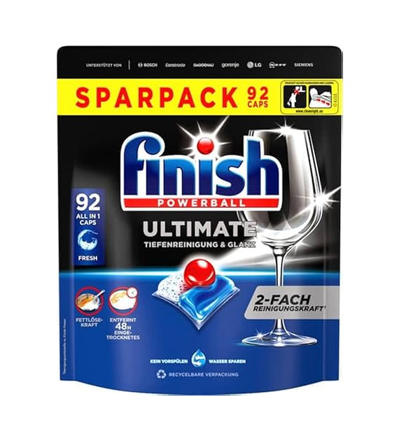 Finish Powerball Ultimate Fresh 92szt 1,1kg
