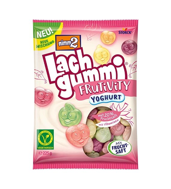 Nimm2 Lach Gummi Frutivity Yoghurt Żelki 225g