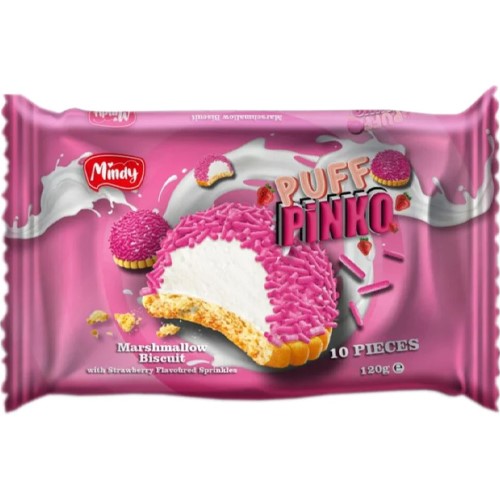 Mindy Puff Pinko Marshmallow Biscuits 120g