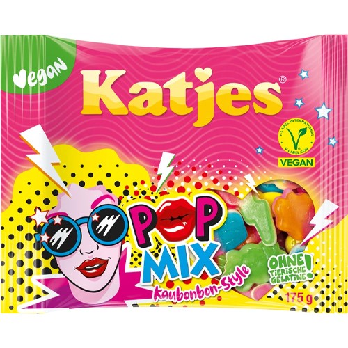 Katjes Pop Mix Kaubonbon Style Vegan Żelki 175g