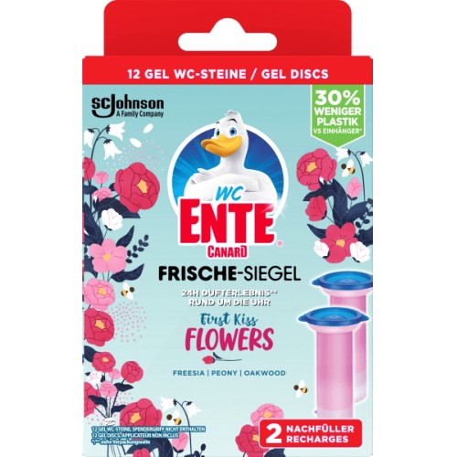 WC Ente Frische Siegel Flower Zapas Stempel 2x36ml